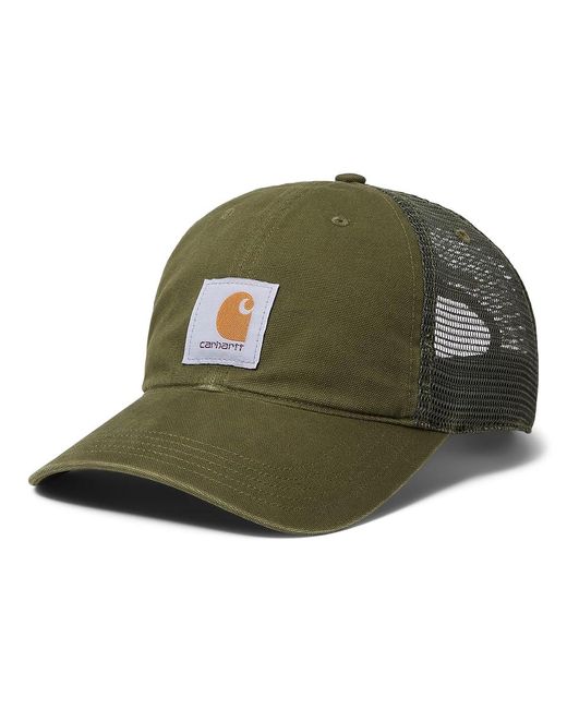 Carhartt Green Canvas Mesh-Back Cap Caps, Cotton for men