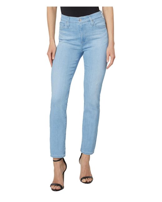 AG Jeans Blue Mari High Rise Slim Straight Crop Jeans