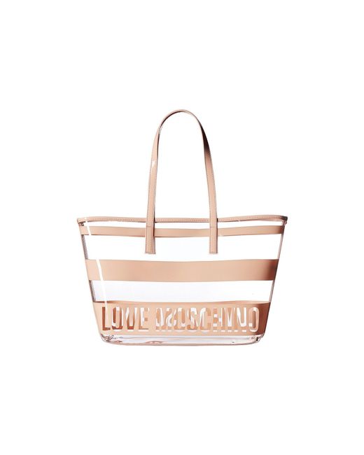 Love Moschino Pink Transparent Tote