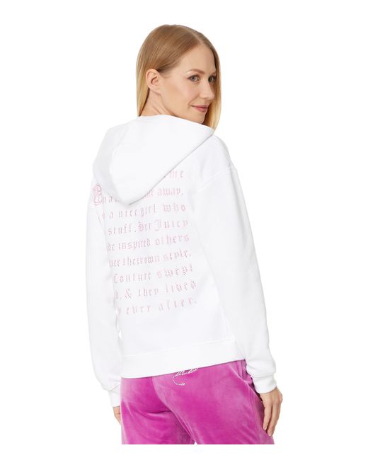 Juicy Couture White Vday Oversized Once Upon A Time Hoodie