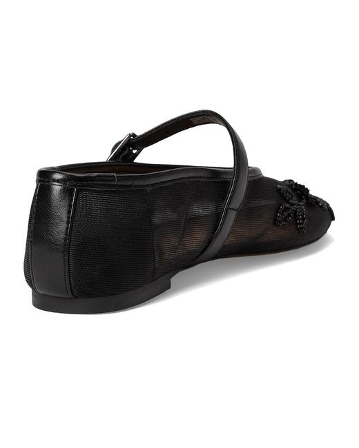 Steve Madden Black Dreaming Flat Shoes, Mesh