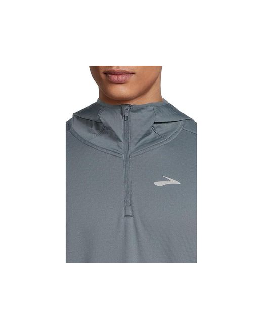 Brooks Black Notch Thermal Hoodie 3.0 Sweatshirt, Polyester/Spandex for men