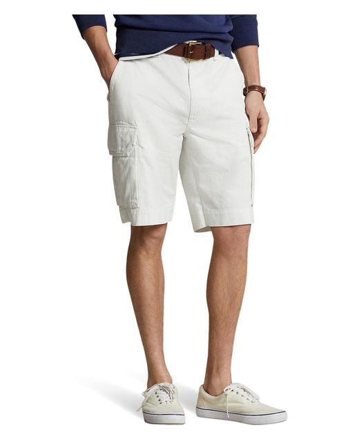 Polo Ralph Lauren Gray 10.5-inch Relaxed Fit Twill Cargo Shorts for men
