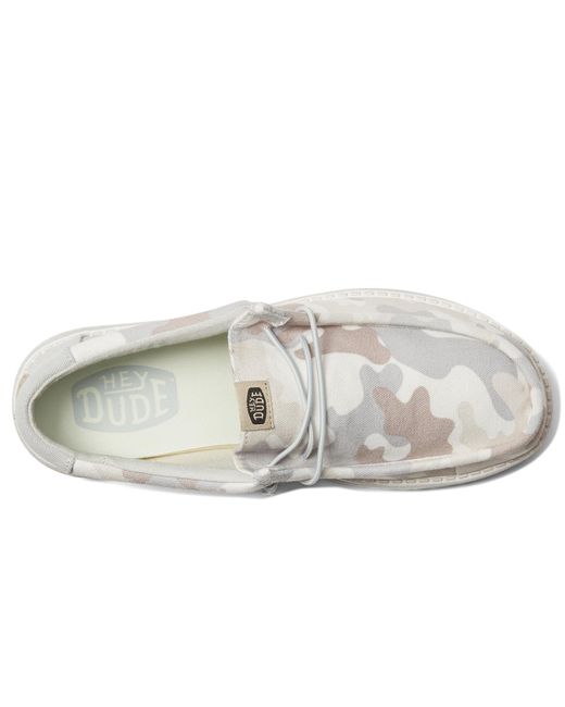 Hey Dude Gray Wally Washed Camo for men