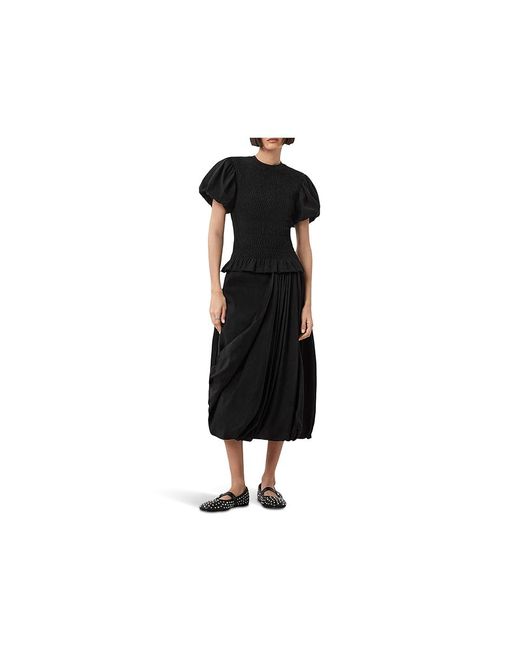 AllSaints Black Nia Skirt Skirt 1 Uk 6 (Us 2) Cotton