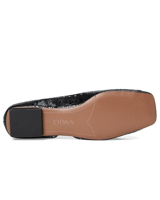 Franco Sarto Black Tracy Embellished Flat Shoes, Leather/Rubber