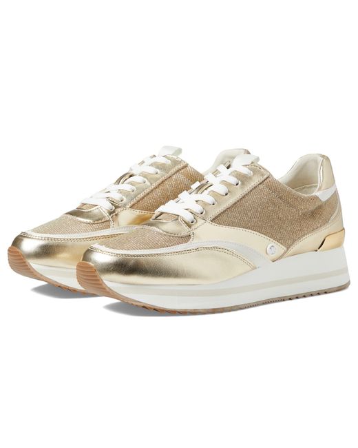 michael kors felicia leather platform trainer