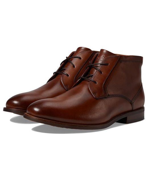 Florsheim Brown Rucci Plain Toe Chukka (Cognac) Boots for men