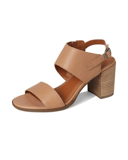 Lucky Brand Brown Dinzin Double Band Heeled Sandals Sandals Rhodonite/Ecru 6.5 B
