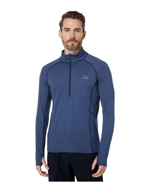 L.L. Bean Synthetic Midweight Base Layer 1/4 Zip in Navy (Blue) for Men ...