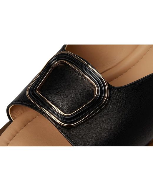 Spring Step Black Newwell Sandals, Leather