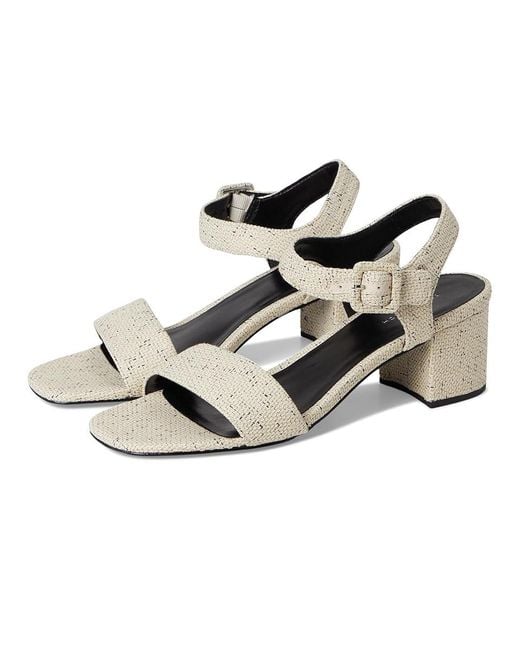 Tory Burch Black Double T City Sandals 55Mm Wedge Shoes, Textile