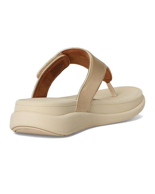 Fitflop Multicolor F-Mode Go Adjustable Flatform Toe-Post Sandals Wedge Shoes 10 M (B) Faux Leather