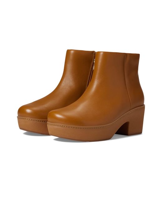 Fitflop Brown Pilar Leather Ankle Boots