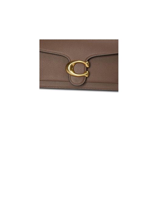 COACH Black Polished Pebble Leather Tabby Shoulder Bag 26 (Darkstone) Handbags