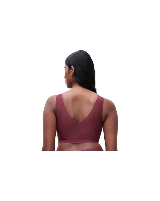 Chantelle Red Softstretch Padded V-Neck Bra Top Bra, Polyamide/Elastane