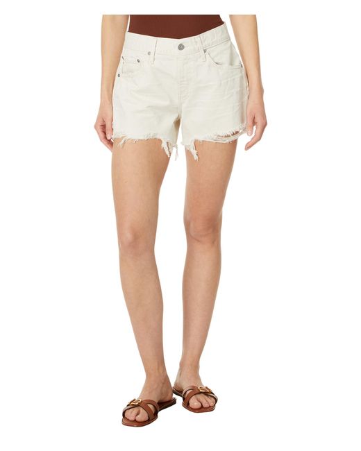 AG Jeans Natural Hailey High Rise Cut Off Short Jean In 1 Year Opal Stone