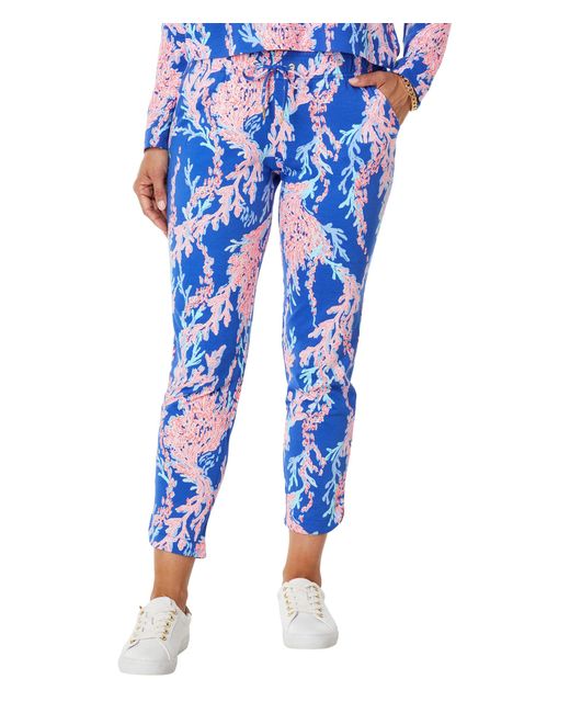 Lilly Pulitzer Cotton Emora Knit Pants in Blue Lyst