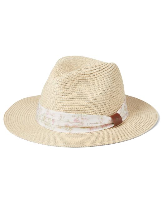 Lauren by Ralph Lauren Packable Fedora With Fabric Band in Natural Lyst