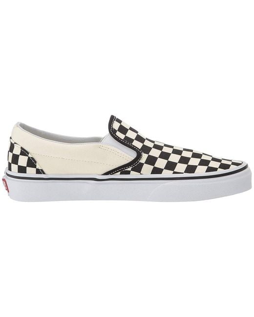 Vans Black Classic Slip On Checkerboard Skate Shoes And Checker/ (Canvas) 6.5