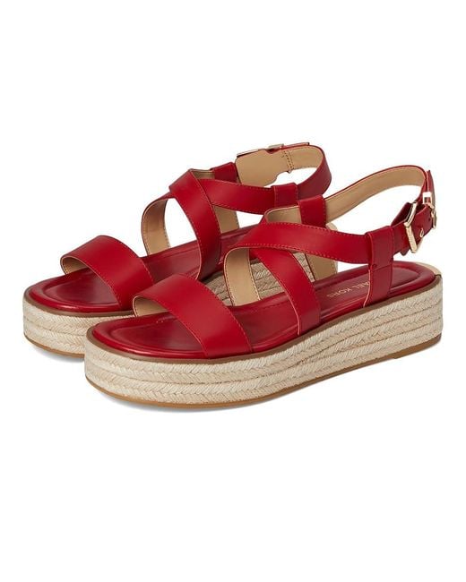 MICHAEL Michael Kors Red Lynn Espadrille Sandal Sandals, Synthetic