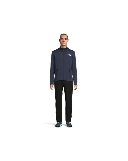 The North Face Blue Cedar Trail Grid Fleece Full Zip Jacket Coat, Fleece/Polyester for men