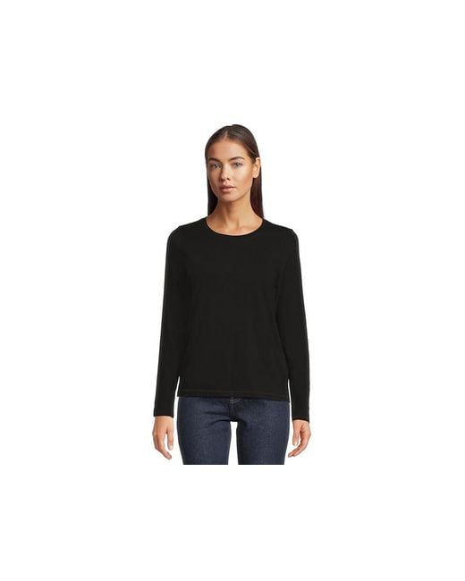 Madewell Black Northside Long Sleeve T-Shirts Clothing Xl 14-16) Cotton