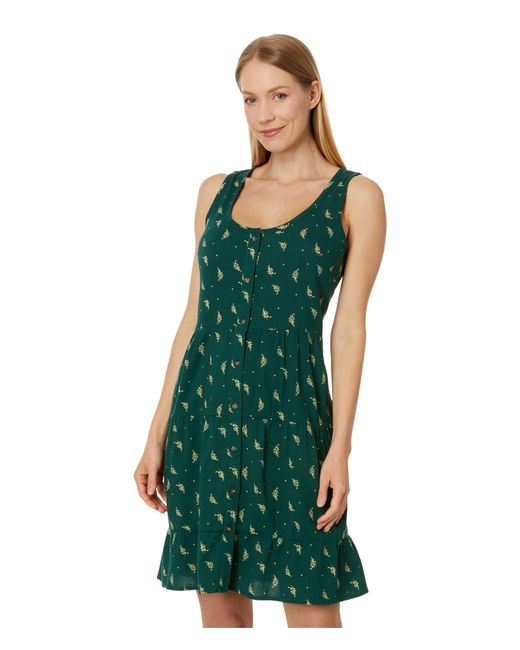 Toad&Co Green Manzana Tiered Sleeveless Dress