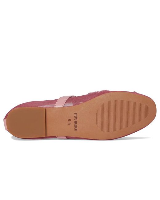Steve Madden Red Dreaming Flat Shoes, Mesh