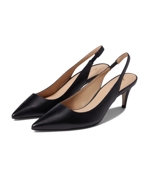 Massimo Matteo Leather Colette Slingback in Black | Lyst