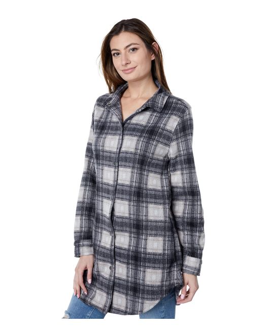 Dylan By True Grit Synthetic Jack Plaid Shirt Jacket With Cozy Lining ...