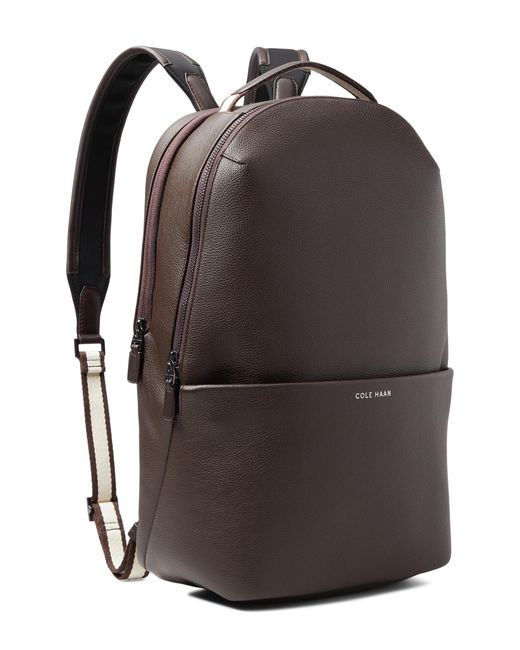 Cole Haan Brown Grand Series Triboro Backpack for men