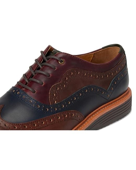 Johnston & Murphy Brown Upton 175Th Wingtip Slip On Shoes Tan/ Oiled American Full Grain 13 M (D) for men