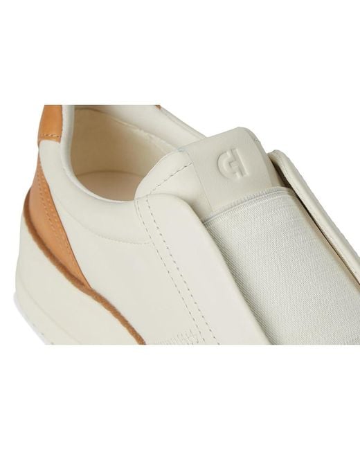 Cole Haan White Grandpro Maxfield Slip-On Sneakers Shoes Ivory/Biscuit 11 B
