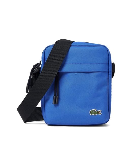 Lacoste Synthetic Classic Vertical Crossbody Bag With Croc Logo in Blue