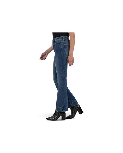 Kut From The Kloth Black Kelsey High Rise Fab Ab Ankle Flare With Wide Hem Jeans, Cotton/Denim/Spandex