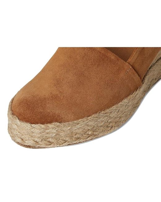 Andre Assous Brown Patti Wedge Shoes, Textile