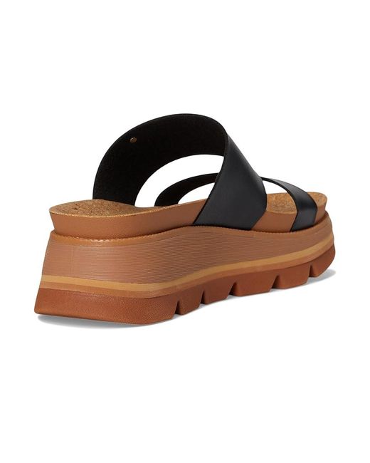 Reef Black Vista Luxe Siaa Wedge Shoes/Tan 5 B