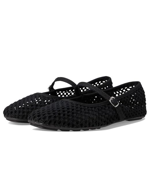 MIA Black Mle-Kora Flat Shoes, Leather/Polyester