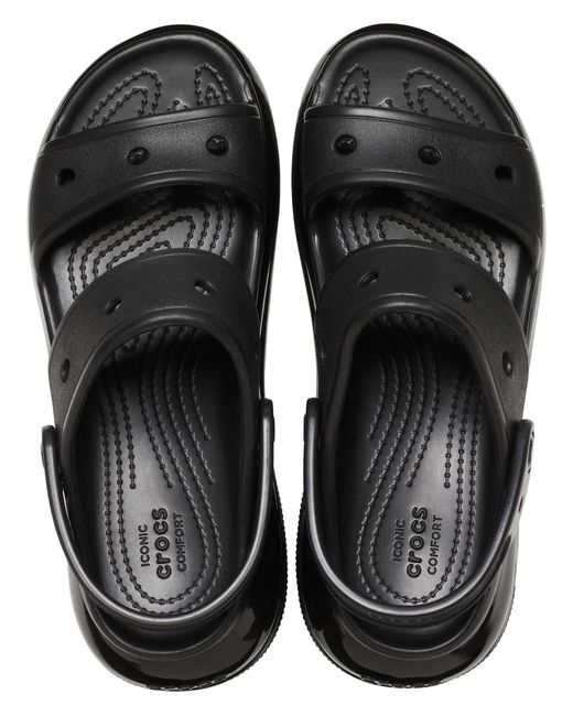 Crocs™ Classic Mega Crush Sandal in Black | Lyst