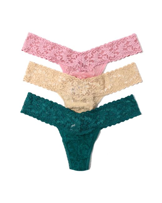 Hanky Panky Signature Lace Low Rise Thong 3-pack in Green