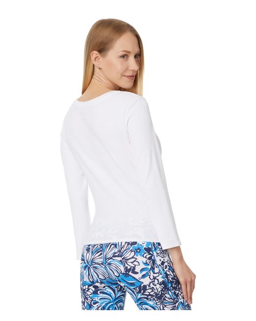 Lilly Pulitzer White Alans Knit Top