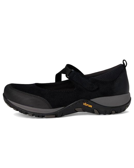 Dansko Black Primrose Flat Shoes, Leather