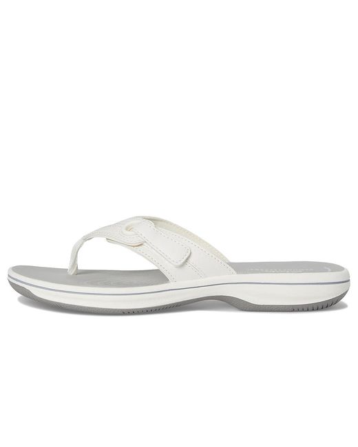 Clarks White Breeze Reyna Sandals 9 B