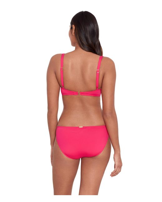 Lauren by Ralph Lauren Red Beach Club Solids Ruffle Underwire Bikini Top