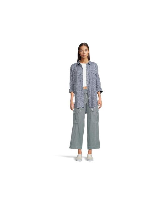 Free People Blue Cloud Ten Sleep Shirt Pajama Sets, Cotton/Polyester/Spandex