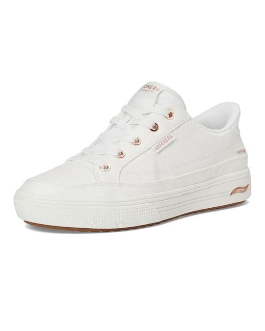 Skechers White Arch Fit Arcade-See Ya There Hands-Free Slip-Ins Shoes 5.5 B
