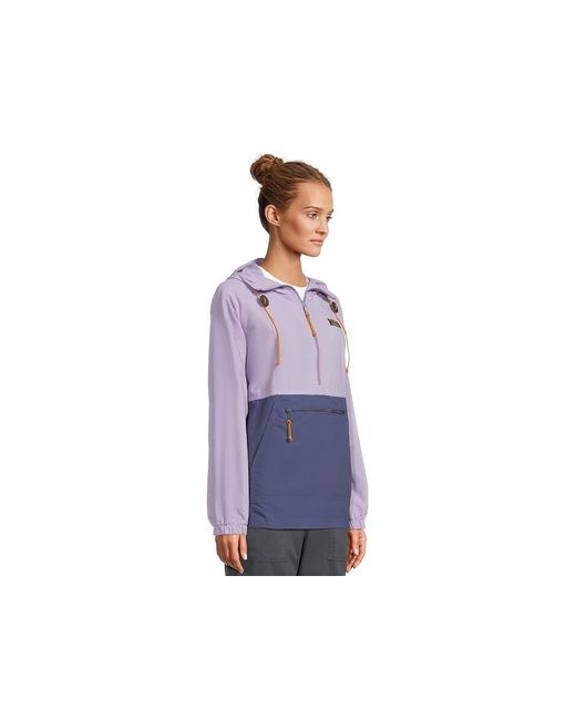 L.L. Bean Blue Mountain Classic Anorak Color Block Jacket French Lilac/Dark Twilight, Nylon