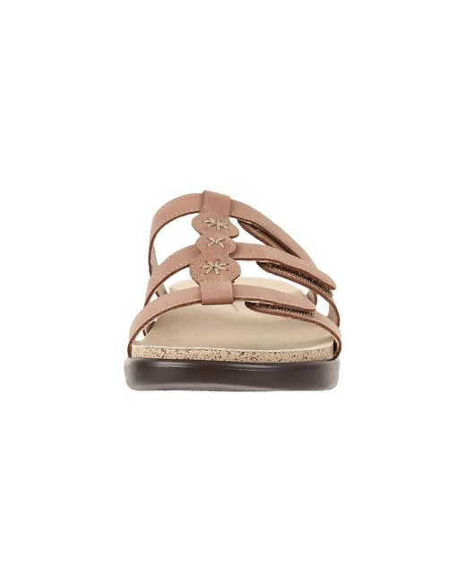 SAS Brown Naples Adjustable Comfort Slide Sandal (Praline) Shoes