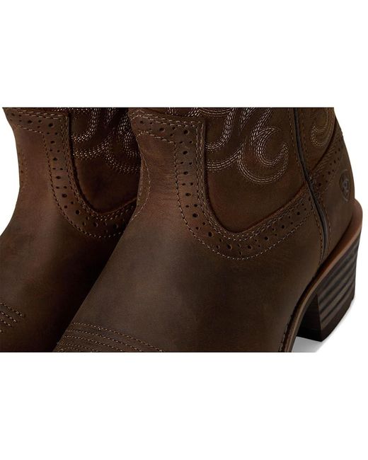 Ariat Brown Hybrid Roughstock Square Toe Cowboy Boot Shoes, Leather for men